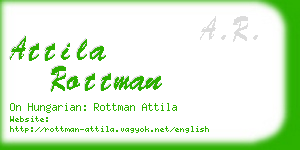 attila rottman business card